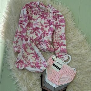 Janie & Jack 2 Piece Swimsuit + NWT Bebe Panties